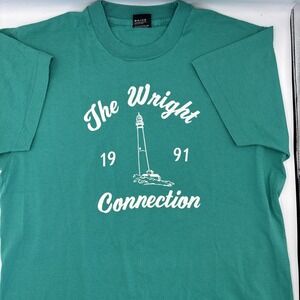 VTG 1991 Single Stitch Tshirt‎ Wrightsville Lighthouse The Wright Connection XL